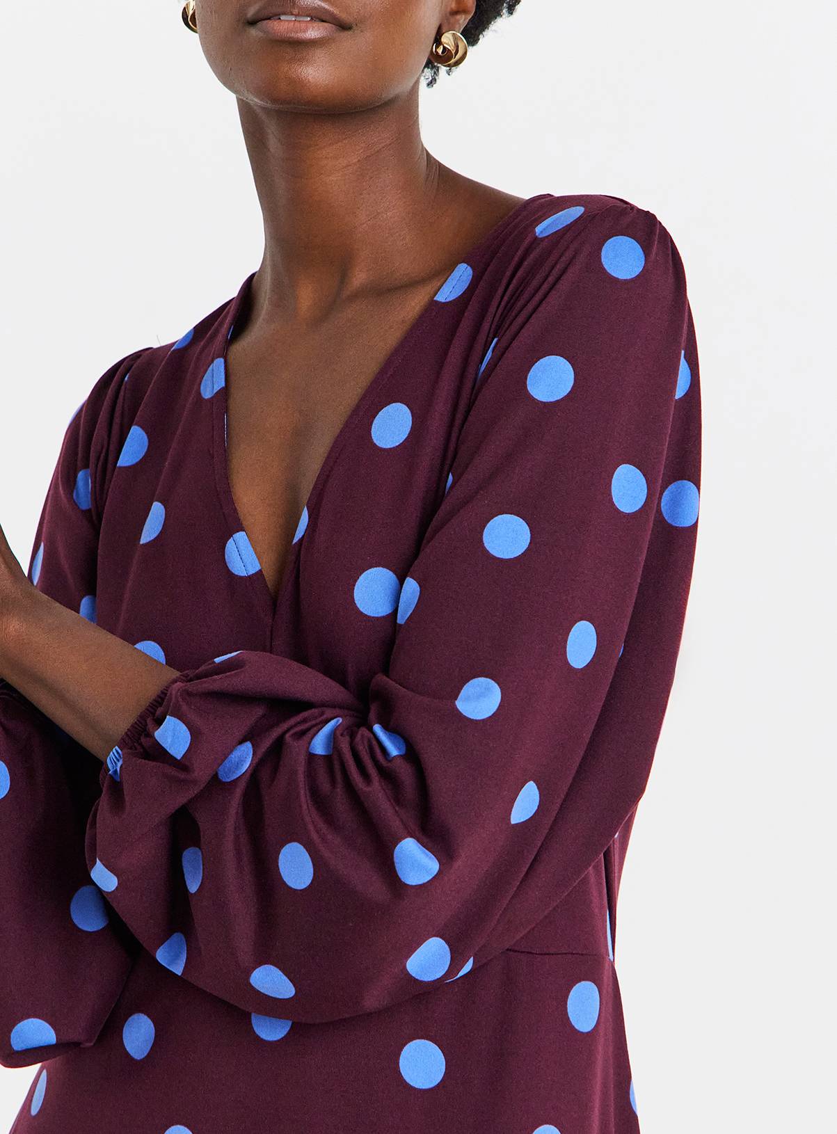 JD WILLIAMS Soft Touch Long Sleeve Tea Dress 10 - Image 4